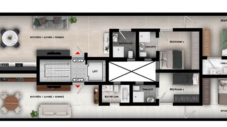 Pieta - 2nd Floor 2 Bedroom Apt Fully finished
