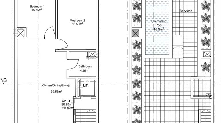 Safi - 2 Double Bedroom Penthouse + A/space + Pool