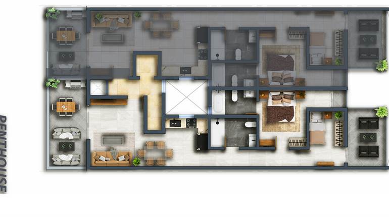 Tarxien, currently under construction, 2 bedroom 4th floor Penthouse + 2 Terrace 