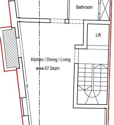 Hamrun - 1 Bedroom 3rd Floor Apartment On Plan 