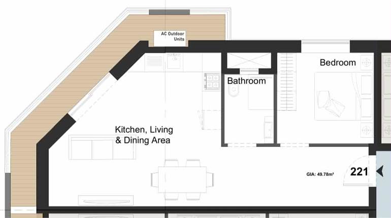 Paola corner 2nd floor 1 bedroom Apartment 