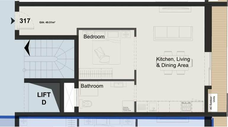 Paola - Shell Form 1 Bedroom Apartment 
