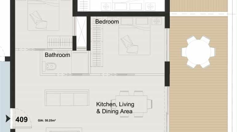 Paola - On Plan Shell 2 Bedroom Penthouse
