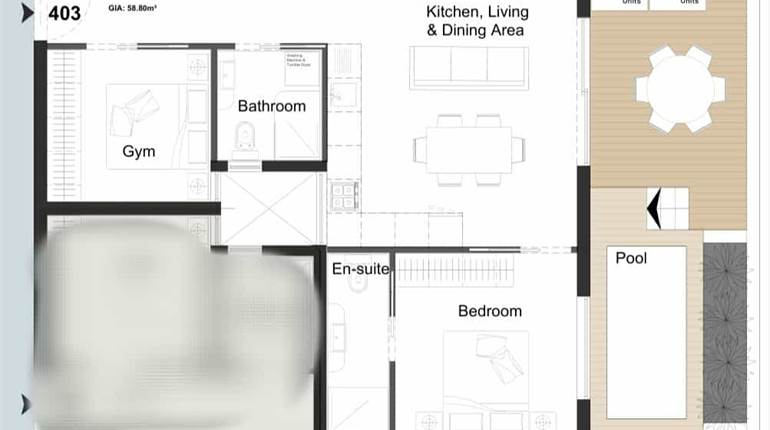 Paola - On Plan Shell 2 Bedroom Penthouse + Pool