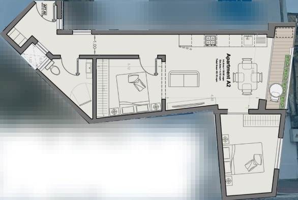 Paola - 2 Bedroom Shell Form Apartment On Plan 