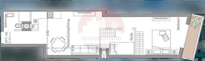Paola - 2 Bedroom Shell Form Apartment On Plan 