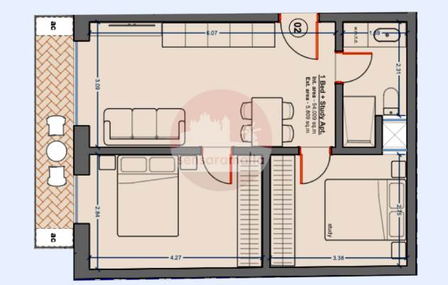 Tarxien - 2 Bedroom Shell Form Apartment On Plan 