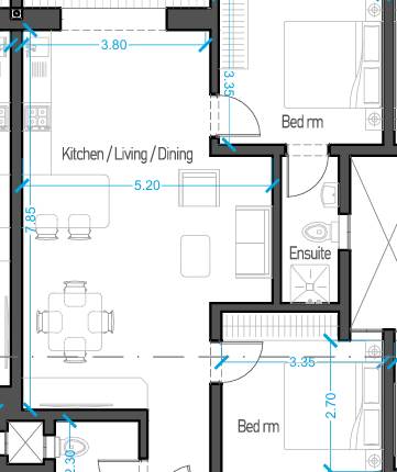 Fgura - 2 Bedroom Apartment On Plan 