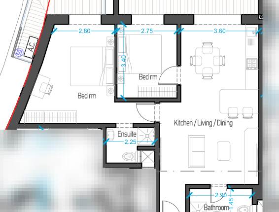 Fgura - 2 Bedroom Apartment On Plan