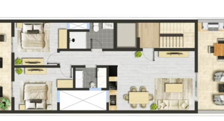 Fgura - 2 bedrooms Penthouse Fully finished (On Plan)