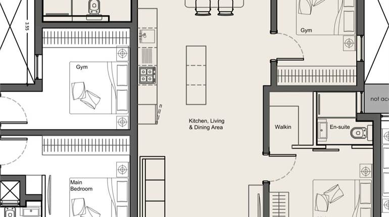 Dingli - 3 Bedroom Penthouse + Pool - Shell Form 