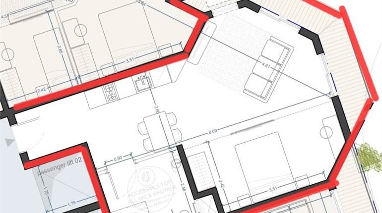 Msida - 1 Bedroom 5th Floor Apartment On Plan 