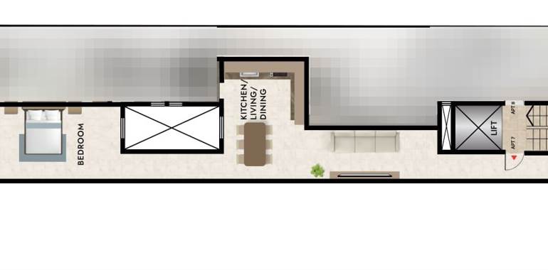 Naxxar - 1 Bedroom Fully Finished Penthouse On Plan 
