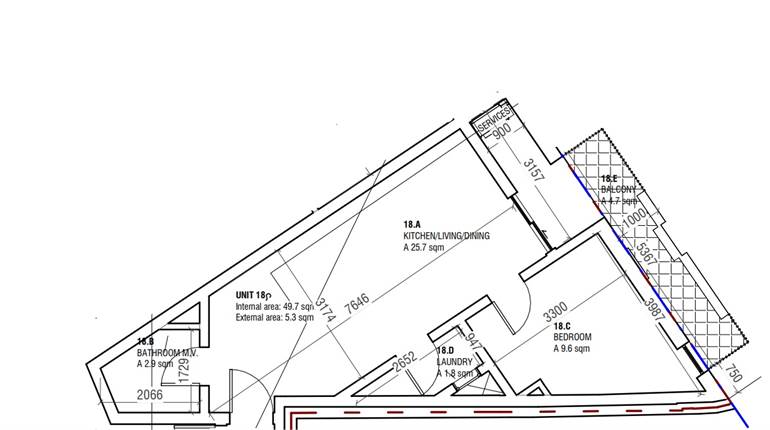 Msida - 1 Bedroom 4th Floor Finished Apartment On Plan 