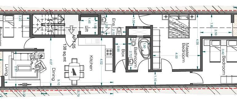San Pawl il-Bahar - 5th Floor 3 Bedroom Apartment / Finished