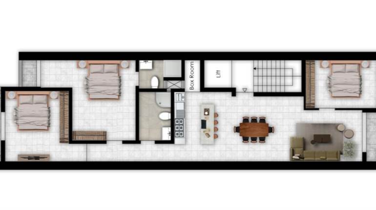 Mosta - 3 Bedroom Finished 3rd Floor Apartment On Plan 